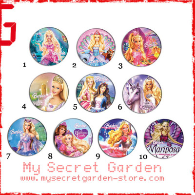 Barbie Doll - Pinback Button Badge Set ( or Hair Ties / 4.4 cm Badge / Magnet / Keychain Set )